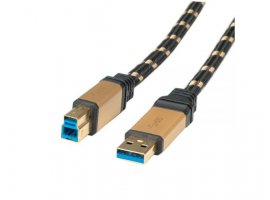 Data kabel ROLINE GOLD USB3.0 kabel TIP A/B M/M, 3.0m