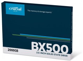 SSD disk 2 TB, CRUCIAL BX500, 2.5", SATA III, 7 mm, 3D NAND, CT2000BX500SSD1