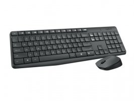 Tipkovnica + mi&scaron; LOGITECH MK235, membranska, bežična, UK/HR, crna (920-008031)