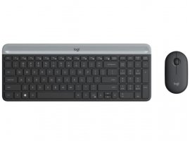Tipkovnica + mi&scaron; LOGITECH MK470, membranska, bežična, UK/HR, crna (920-009264)