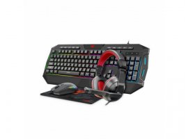 Tipkovnica + mi&scaron; + slu&scaron;alice + podloga GAMENOTE set 4u1 KB501CM, crna