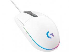 Miš LOGITECH G102, Lightsync, gaming, žični, bijeli (910-005824)