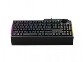Tipkovnica ASUS TUF GAMING K1, gaming, membranska, žična, RGB, US, crna (90MP01X0-BKUA00)
