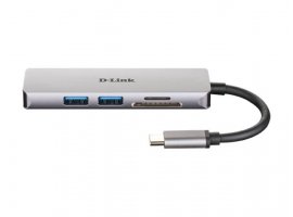 USB-C HUB D-LINK DUB-M530, 5 u 1, USB-C na 2x USB 3.0, 1x HDMI, 1x SD/microSD čitač kartica