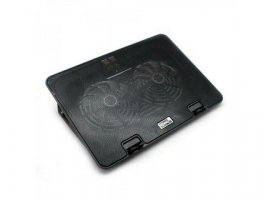 Hladnjak za prijenosno računalo SBOX CP-101, do 15.6", 2 ventilatora, crni