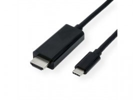 Video kabel ROLINE Value USB-C na HDMI, m/m, 1m