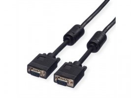 Video kabel VGA(m) na VGA(m) ROLINE HQ, 10 m, crni