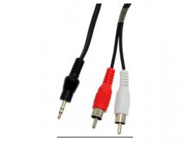 Audio kabel SBOX 3.5mm(m) na 2xRCA(m), vrećica, 2m, crni