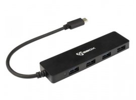 USB-C HUB SBOX H-404C, USB-C na 4x USB 3.0