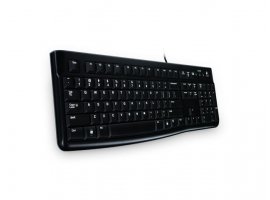 Tipkovnica LOGITECH K120 OEM, membranska, žična, crna (920-002642)