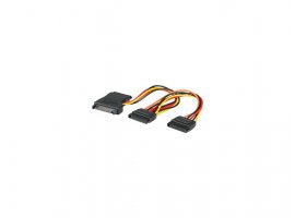 Naponski kabel ROLINE interni Y-naponski kabel, SATA - 3&times;SATA, 0.3m