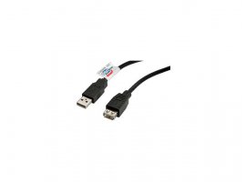 Kabel ROLINE USB-A(m) 2.0 na USB-A(m), 3m, produžni, crni