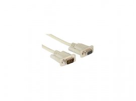 Video kabel VGA(ž) na VGA(m) ROLINE, 3 m, produžni, sivi