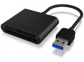 Čitač memorijskih kartica ICY BOX IB-CR301-U3, USB 3.0 Type-A, kompatibilnost: SDHC/XC, microSDHC/XC, SD 3.0 (UHS-I), CF