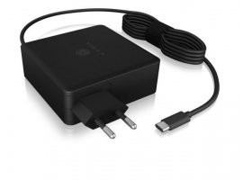 Zidni punjač ICY BOX IB-PS101-PD, 90W, USB-C (kabel 1.8m, do 90W), USB-A (do 12W)