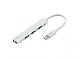 USB-C HUB HAVIT HV-HB41, 1xUSB 3.0, 3xUSB 2.0, srebrni
