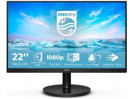 Monitor PHILIPS 221V8A, 22", VA, FHD 1920x1080px, 4ms, VGA, HDMI