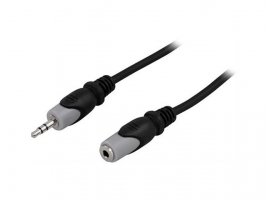 Audio kabel DELTACO 3.5mm(m) na 3.5mm(ž), 5m, zip-lock vrećica, crni