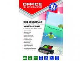 Folija za plastificiranje OFFICE PRODUCTS, A4, 125mic, 100/1, sjajna