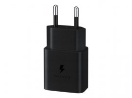 Zidni punjač SAMSUNG, brzi punjač 15W, USB-C kabel, crni (EP-T1510XBEGEU)
