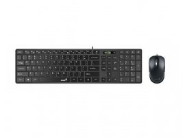 Tipkovnica + mi&scaron; GENIUS SlimStar Combo 126, membranski, žični, 