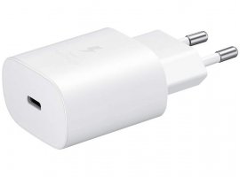 Zidni punjač SAMSUNG, USB-C, 25W, bez kabela, bijeli (EP-TA800NWEGEU)