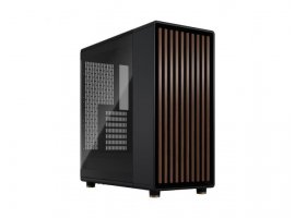 Kući&scaron;te FRACTAL DESIGN North Charcoal Black TG Light Tint, tempered glass, 2x 140 mm PWM fan, 1x USB-C, 2x USB 3.0, bez napajanja, crno