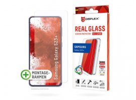 Za&scaron;titno staklo DISPLEX Real Glass 2D za Samsung Galaxy S22+/S23+, + prozirna prozirna maskica (01779)