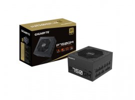 Napajanje GIGABYTE P750GM, 750 W, modularno, 120 mm smart control fan, 80+ Gold