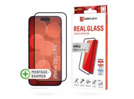Za&scaron;titno staklo DISPLEX Real Glass Full Cover za iPhone 15/15 Pro
