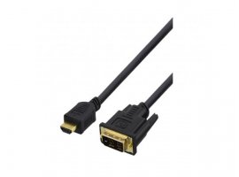 Video adapter HDMI(m) na DVI-D(m) DELTACO, crni