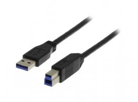 Kabel DELTACO USB-A na USB-B, 3.0, za printer, 2m, crni