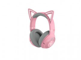 Slušalice + mikrofon RAZER Kraken Kitty V2 Quartz, gaming, bežične, Bluetooth, roze