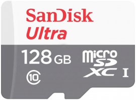 Memorijska kartica microSDXC 128 GB SANDISK Ultra, Class10 UHS-I, 100MB/s (SDSQUNR-128G-GN3MN)