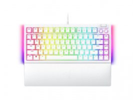 Tipkovnica RAZER BlackWidow V4 75%, gaming, mehanička, žična, RGB, US/HR, bijela (RZ03-05001700-R3M1)