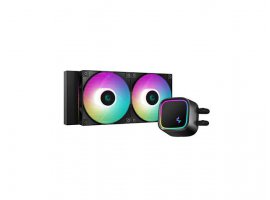 Vodeno hlađenje DEEPCOOL LE520, Intel 1700/1200/1151/1150/1155; AMD AM5/AM4; 240mm, ARGB, Black