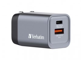 Putni punjač VERBATIM, 35W, 1&times;USB-C PD 35W, 1&times;USB-A, sa zamjenivim utikačima ( EU, US i UK)