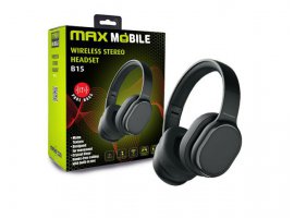 Bluetooth slu&scaron;alice MAXMOBILE B15, naglavne, BT5.3, 3.5mm, do 38h reprodukcije, crne