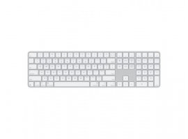Tipkovnica APPLE Magic Keyboard with Touch ID and Numeric Keypad for Mac models with Apple silicon, International English, White Keys (mxk73z/a)