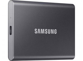 Eksterni SSD disk, 2 TB, SAMSUNG T7, USB 3.2 Gen 2 (USB Type-C), sivi, MU-PC2T0T