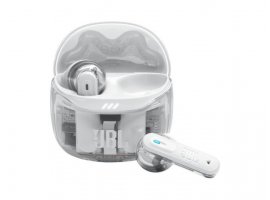 Bluetooth slu&scaron;alice JBL Tune Flex 2 Ghost Edition, TWS, ANC, 48h reprodukcije, IP54, prozirno bijele (JBLTFLEX2GWHT)