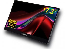 Prijenosni monitor VERBATIM PMT-17, 17.3", IPS Touch (10 točaka), FHD, HDR, FreeSync, USB-C, HDMI