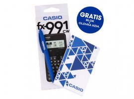 Kalkulator CASIO ClassWiz fx-991CW, tehnički, 12+2 mjesta, 552 funkcija, 6 aplikacija, crni - HR Classwiz Bundle (POKLON blok + olovka)