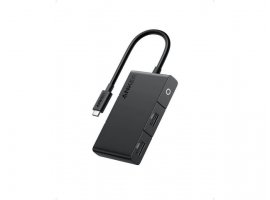 USB-C HUB ANKER 332, 1x USB-C, 1x USB-C PD, 1xHDMI 4K, 2xUSB-A, crni