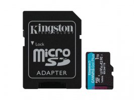 Memorijska kartica microSDXC 1 TB KINGSTON Canvas Go! Plus Gen4, Class10 UHS-I A2 U3 V30, 200/160 MB/s + SD Adapter (SDCG4/1TB)