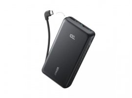 Prijenosna baterija ANKER Zolo PowerBank 20000mAh, 22.5W, integrirani USB-C kabel, crna