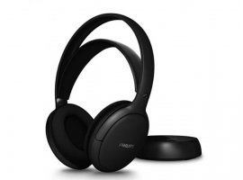 Bežične slušalice PHILIPS Wireless TV Headphones, 2.4 GHz, do 30h reprodukcije, s bazom, crne (SHC5200M2/10)