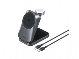 Bežični punjač ANKER Prime 3-in-1 Wireless Charging Station (iPhone/Apple Watch /AirPods), 25W, sivi