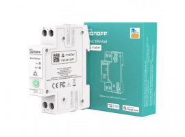  Relejni modul SONOFF BASIC-1GSP Smart, 32A/7680W, Wi-Fi/Matter, za DIN šinu, bijeli