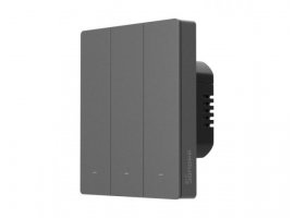 Zidni prekidač SONOFF M5-3C-80M, 3-kanalni, Wi-Fi/Matter, tamno sivi